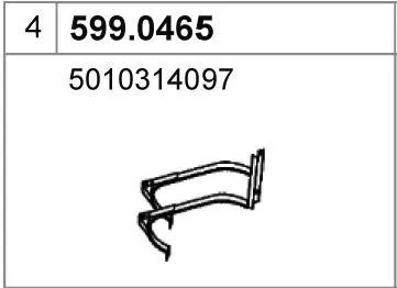 Juego de montaje, silenciador ASSO 599.0465