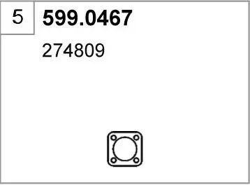 Juego de montaje, silenciador ASSO 599.0467