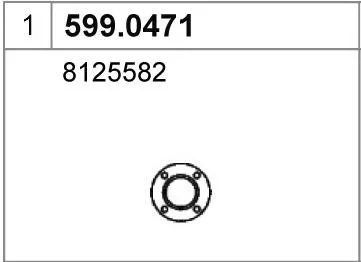 Juego de montaje, silenciador ASSO 599.0471