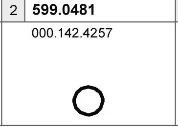 Juego de montaje, silenciador ASSO 599.0481