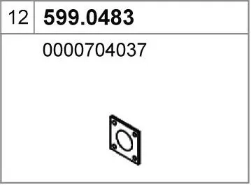 Juego de montaje, silenciador ASSO 599.0483