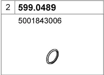Juego de montaje, silenciador ASSO 599.0489