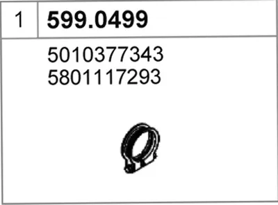 Juego de montaje, silenciador ASSO 599.0499