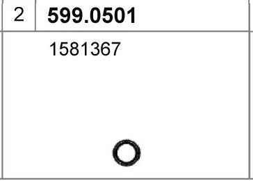 Juego de montaje, silenciador ASSO 599.0501
