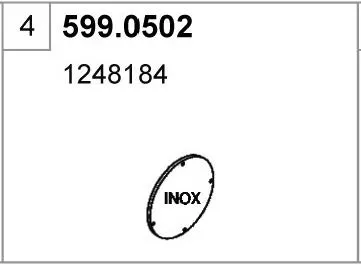 Juego de montaje, silenciador ASSO 599.0502
