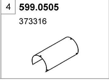 Juego de montaje, silenciador ASSO 599.0505