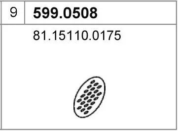 Juego de montaje, silenciador ASSO 599.0508