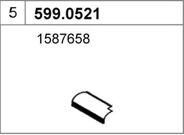 Juego de montaje, silenciador ASSO 599.0521