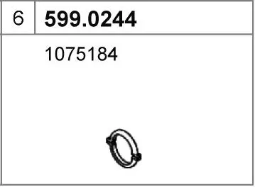 Juego de montaje, silenciador ASSO 599.0523