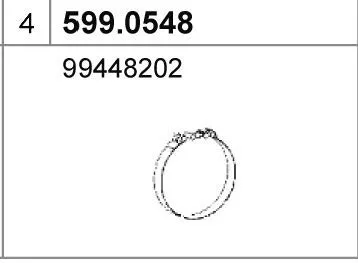 Juego de montaje, silenciador ASSO 599.0548