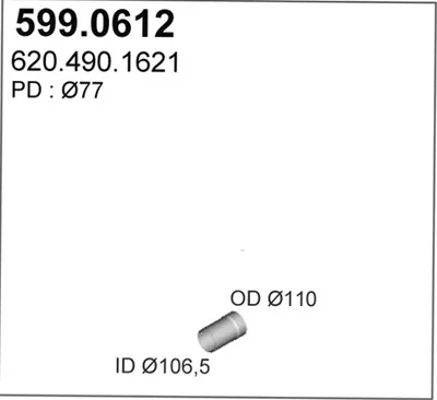 Juego de montaje, silenciador ASSO 599.0612
