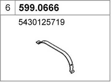Juego de montaje, silenciador ASSO 599.0666