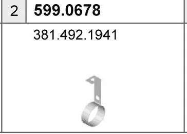 Juego de montaje, silenciador ASSO 599.0678