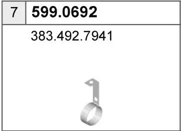 Juego de montaje, silenciador ASSO 599.0692