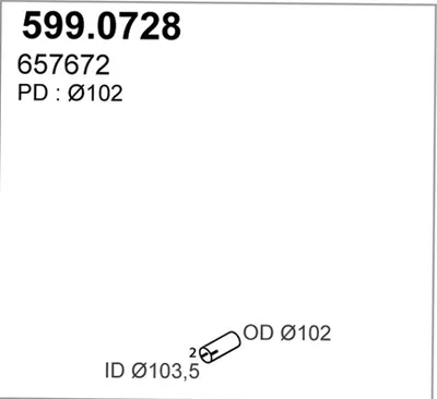 Juego de montaje, silenciador ASSO 599.0728