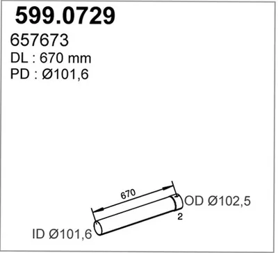 Juego de montaje, silenciador ASSO 599.0729