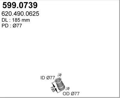 Juego de montaje, silenciador ASSO 599.0739