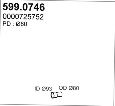 Juego de montaje, silenciador ASSO 599.0746
