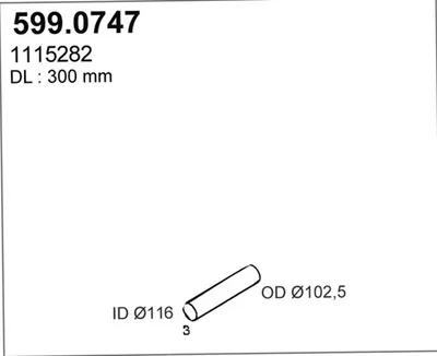 Juego de montaje, silenciador ASSO 599.0747