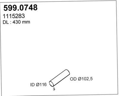 Juego de montaje, silenciador ASSO 599.0748