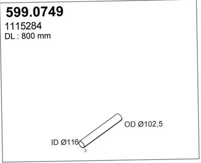 Juego de montaje, silenciador ASSO 599.0749