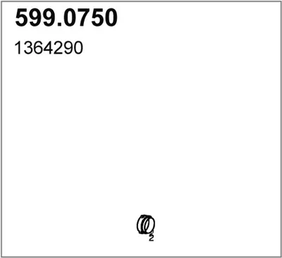 Juego de montaje, silenciador ASSO 599.0750