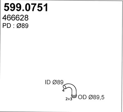 Juego de montaje, silenciador ASSO 599.0751