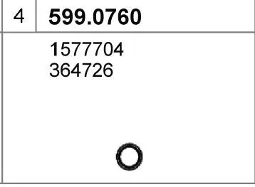 Juego de montaje, silenciador ASSO 599.0760