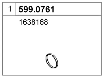 Juego de montaje, silenciador ASSO 599.0761