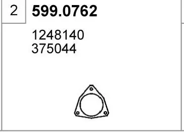 Juego de montaje, silenciador ASSO 599.0762