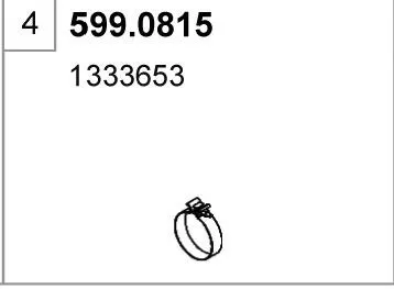 Juego de montaje, silenciador ASSO 599.0815