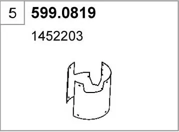Juego de montaje, silenciador ASSO 599.0819