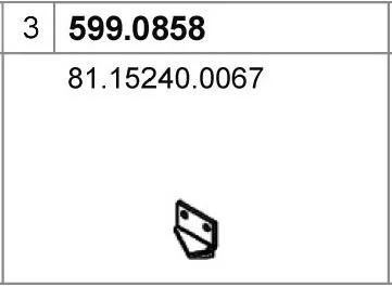 Juego de montaje, silenciador ASSO 599.0858
