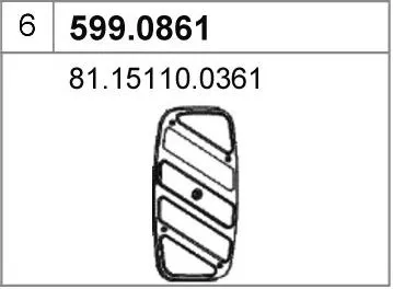Juego de montaje, silenciador ASSO 599.0861