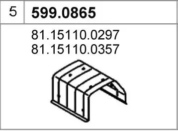 Juego de montaje, silenciador ASSO 599.0865