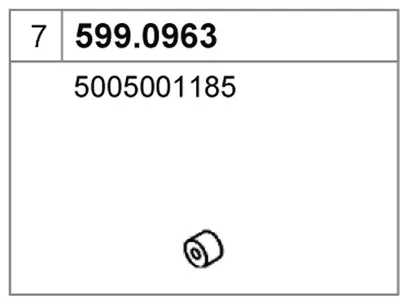 Juego de montaje, silenciador ASSO 599.0963