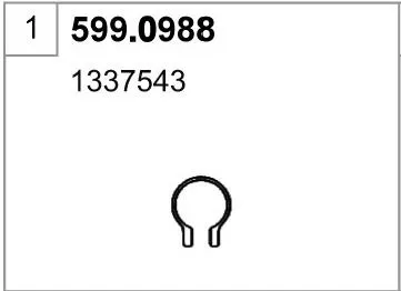 Juego de montaje, silenciador ASSO 599.0988