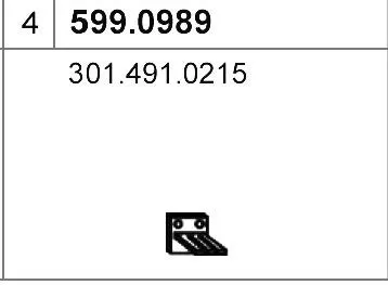 Juego de montaje, silenciador ASSO 599.0989