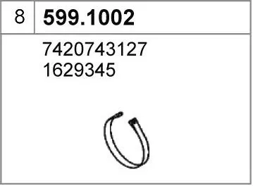 Juego de montaje, silenciador ASSO 599.1002