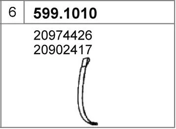Juego de montaje, silenciador ASSO 599.1010