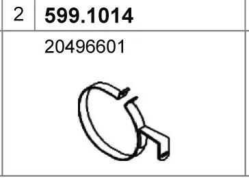 Juego de montaje, silenciador ASSO 599.1014