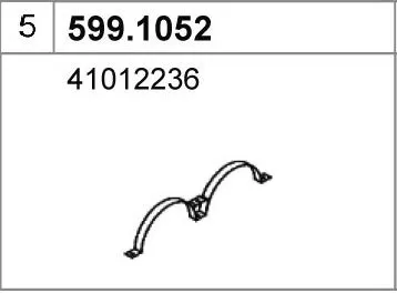 Juego de montaje, silenciador ASSO 599.1052