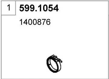 Juego de montaje, silenciador ASSO 599.1054