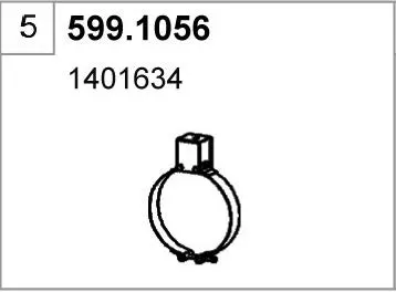 Juego de montaje, silenciador ASSO 599.1056