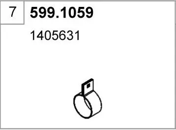 Juego de montaje, silenciador ASSO 599.1059