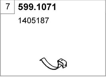 Juego de montaje, silenciador ASSO 599.1071