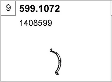 Juego de montaje, silenciador ASSO 599.1072