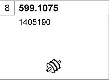 Juego de montaje, silenciador ASSO 599.1075