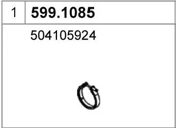 Juego de montaje, silenciador ASSO 599.1085