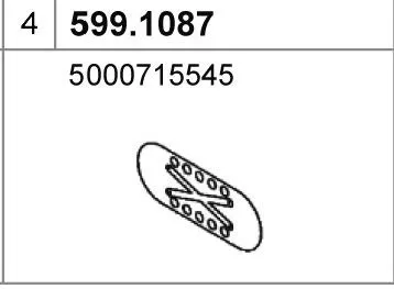 Juego de montaje, silenciador ASSO 599.1087